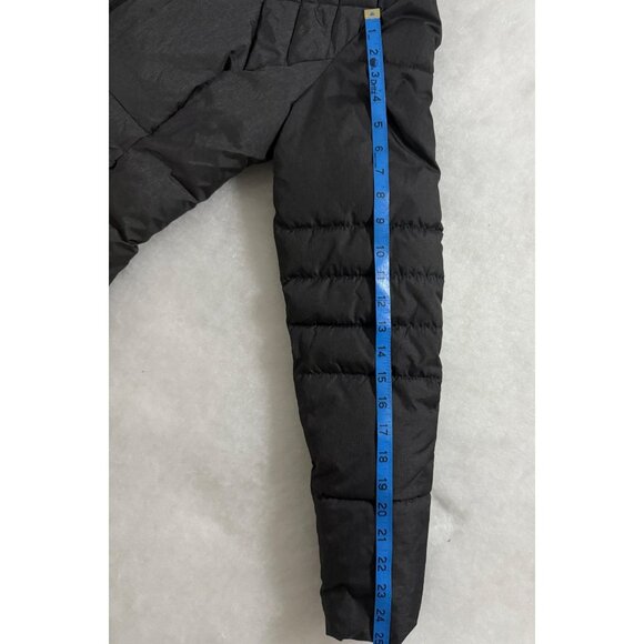 Cozy Quilted Hooded Puffer Coat Fleece Lining & Full-Zip Closure Womens M Black - Picture 9 of 12